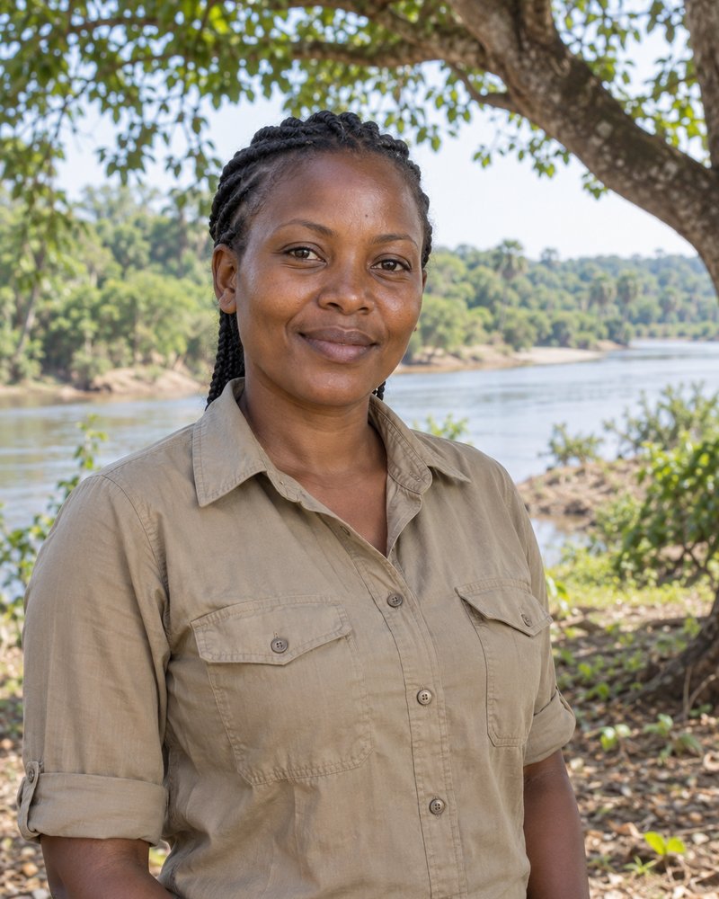 A safari guide by the river